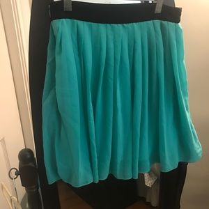 Black and teal skirt